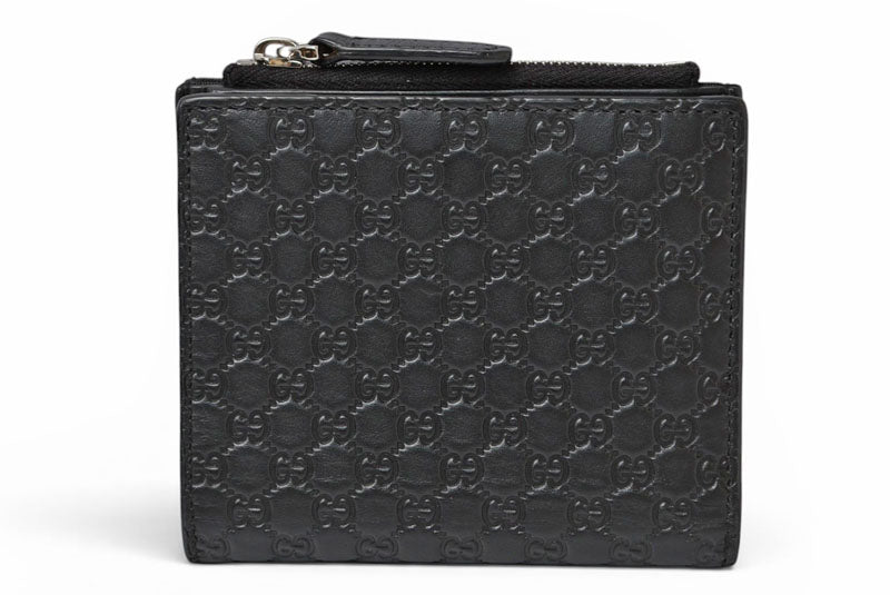 グッチ アウトレット 未使用 ミニ財布/折財布 GUCCI 財布 マイクログッチシマ ブラック 544475【中古】