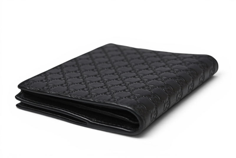 グッチ アウトレット 未使用 ミニ財布/折財布 GUCCI 財布 マイクログッチシマ ブラック 544475【中古】