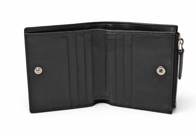 グッチ アウトレット 未使用 ミニ財布/折財布 GUCCI 財布 マイクログッチシマ ブラック 544475【中古】