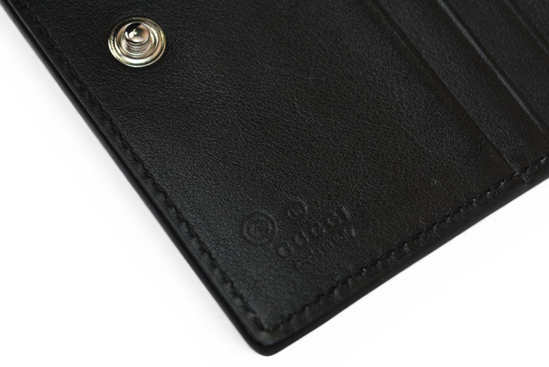グッチ アウトレット 未使用 ミニ財布/折財布 GUCCI 財布 マイクログッチシマ ブラック 544475【中古】