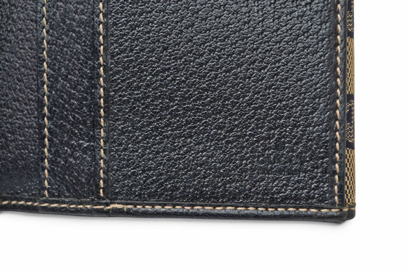 グッチ 財布 GUCCI 長財布 GGキャンバス GGネイビー/ベージュ シェリーライン 146206 【中古】