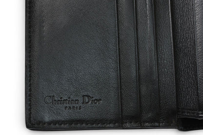 クリスチャンディオール 三つ折り財布 Christian Dior 折財布 トロッター ジャガード ブラック ヴィンテージ オールド【中古】