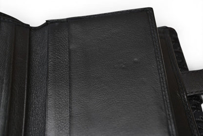 クリスチャンディオール 三つ折り財布 Christian Dior 折財布 トロッター ジャガード ブラック ヴィンテージ オールド【中古】