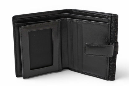 クリスチャンディオール 三つ折り財布 Christian Dior 折財布 トロッター ジャガード ブラック ヴィンテージ オールド【中古】