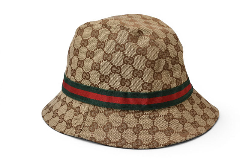 グッチ 未使用 ハット/帽子 GUCCI GGキャンバス バケットハット ベージュ 181625 FFKP0 9791 Lサイズ/約59cm【中古】