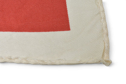 フェンディ スカーフ FENDI シルクツイル ヴィンテージ FF/ハンカチモチーフ レッド/ベージュ【中古】