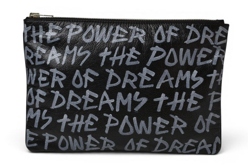 バレンシアガ クラッチバッグ/セカンドバッグ BALENCIAGA Graffiti Leather/グラフィティ レザー ブラック 535532【中古】