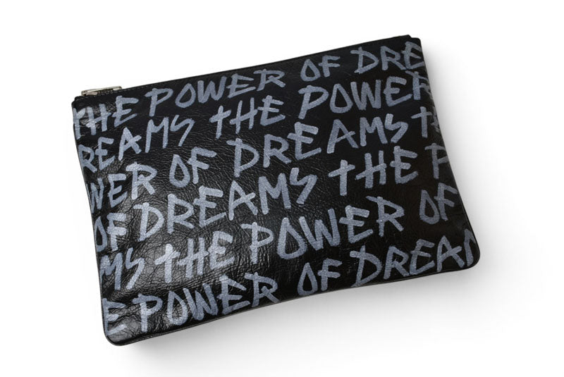 バレンシアガ クラッチバッグ/セカンドバッグ BALENCIAGA Graffiti Leather/グラフィティ レザー ブラック 535532【中古】