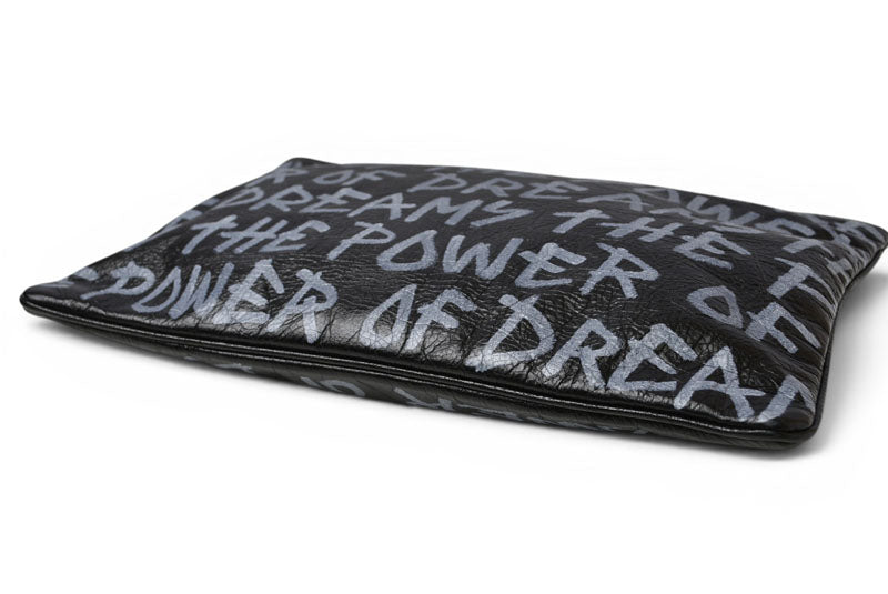 バレンシアガ クラッチバッグ/セカンドバッグ BALENCIAGA Graffiti Leather/グラフィティ レザー ブラック 535532【中古】