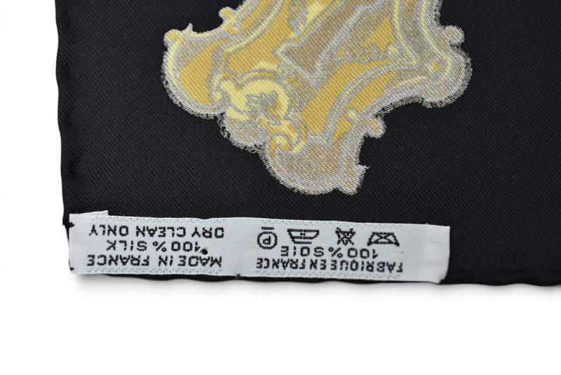 エルメス 未使用 カレ90 スカーフ 鍵柄/LES CLES HERMES ヴィンテージ スカーフ ブラック/ホワイト レディース【中古】