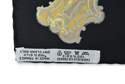 エルメス 未使用 カレ90 スカーフ 鍵柄/LES CLES HERMES ヴィンテージ スカーフ ブラック/ホワイト レディース【中古】