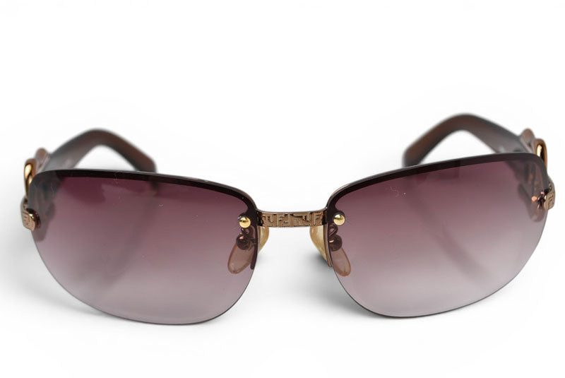 フェンディ サングラス/アイウェア FENDI ブラウン/スモークグラデーション FS412 64□16 レディース【中古】