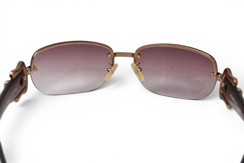 フェンディ サングラス/アイウェア FENDI ブラウン/スモークグラデーション FS412 64□16 レディース【中古】