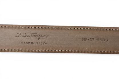 サルヴァトーレフェラガモ ベルト レザー Salvatore Ferragamo リバーシブル ブラック/チャコール サイズ85【中古】