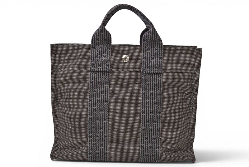 エルメス トートバッグ HERMES エールラインPM バッグ キャンバス グレー【中古】