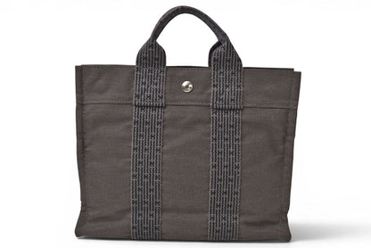 エルメス トートバッグ HERMES エールラインPM バッグ キャンバス グレー【中古】