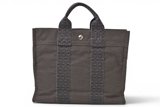 エルメス トートバッグ HERMES エールラインPM バッグ キャンバス グレー【中古】