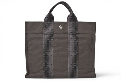 エルメス トートバッグ HERMES エールラインPM バッグ キャンバス グレー【中古】