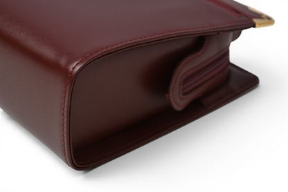 カルティエ クラッチバッグ マストライン Cartier ヴィンテージ メンズバッグ レザー ボルドー【中古】