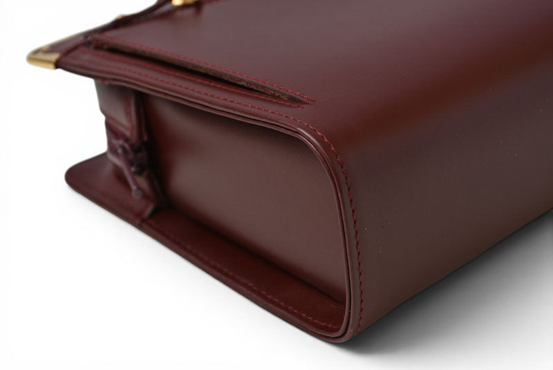 カルティエ クラッチバッグ マストライン Cartier ヴィンテージ メンズバッグ レザー ボルドー【中古】