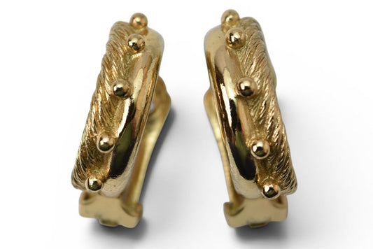 クリスチャンディオール イヤリング Christian Dior ヴィンテージ アクセサリー ツイルフープ ゴールド【中古】