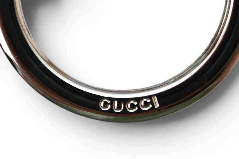 グッチ 美品 キーリング/キーホルダー GUCCI ヴィンテージ インターロッキング シルバー/ゴールド【中古】