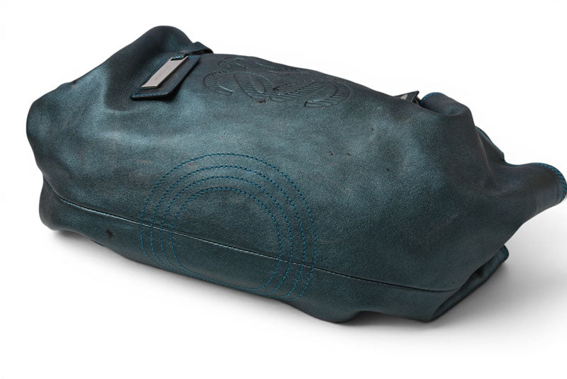 ロエベ ハンドバッグ LOEWE ナッパ アイレ バッグ シープスキン メタリックグリーン【中古】