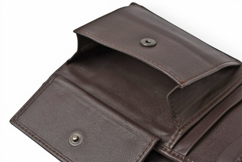 ボッテガヴェネタ 財布/二つ折り財布 BOTTEGA VENETA 折財布 イントレチャート ダークブラウン【中古】