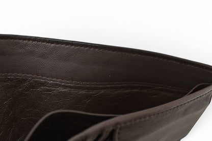 ボッテガヴェネタ 財布/二つ折り財布 BOTTEGA VENETA 折財布 イントレチャート ダークブラウン【中古】