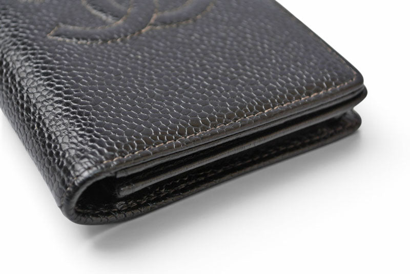 シャネル カードケース/名刺入れ ヴィンテージ CHANEL ココマーク キャビアスキン ブラック【中古】