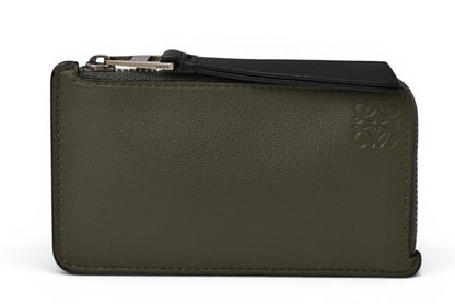 ロエベ コインケース/カードケース LOEWE フラグメントケース/ミニ財布 カーキ/ブラウン【中古】