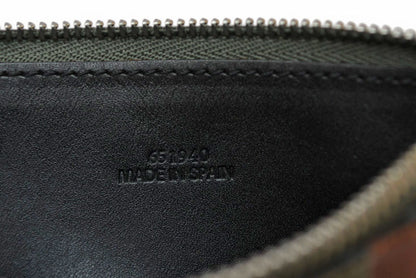 ロエベ コインケース/カードケース LOEWE フラグメントケース/ミニ財布 カーキ/ブラウン【中古】