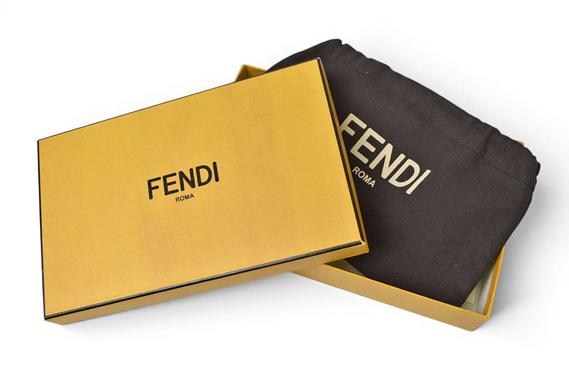 フェンディ 財布 セレリア 長財布 FENDI 7M0186 レザー メンズ ブラック/シルバー金具【中古】
