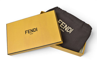 フェンディ 財布 セレリア 長財布 FENDI 7M0186 レザー メンズ ブラック/シルバー金具【中古】