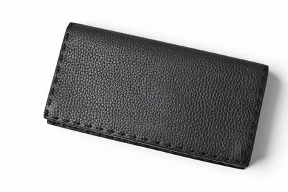 フェンディ 財布 セレリア 長財布 FENDI 7M0186 レザー メンズ ブラック/シルバー金具【中古】