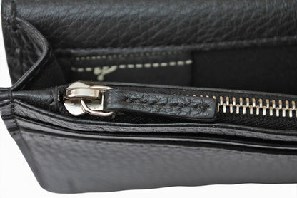 フェンディ 財布 セレリア 長財布 FENDI 7M0186 レザー メンズ ブラック/シルバー金具【中古】