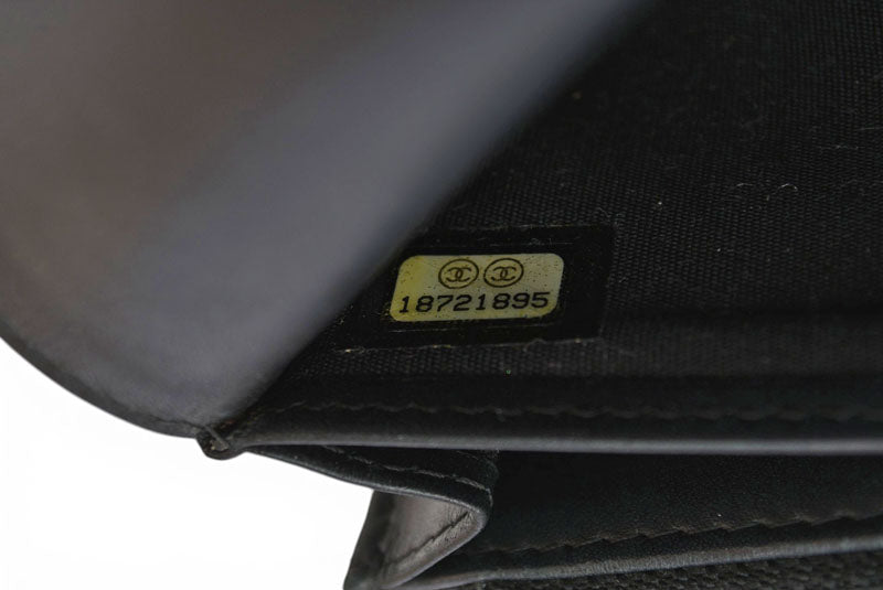 シャネル 長財布 CHANEL A50070 キャビアスキン ブラック ココマーク【中古】