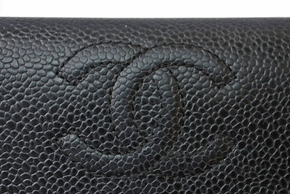 シャネル 長財布 CHANEL A50070 キャビアスキン ブラック ココマーク【中古】
