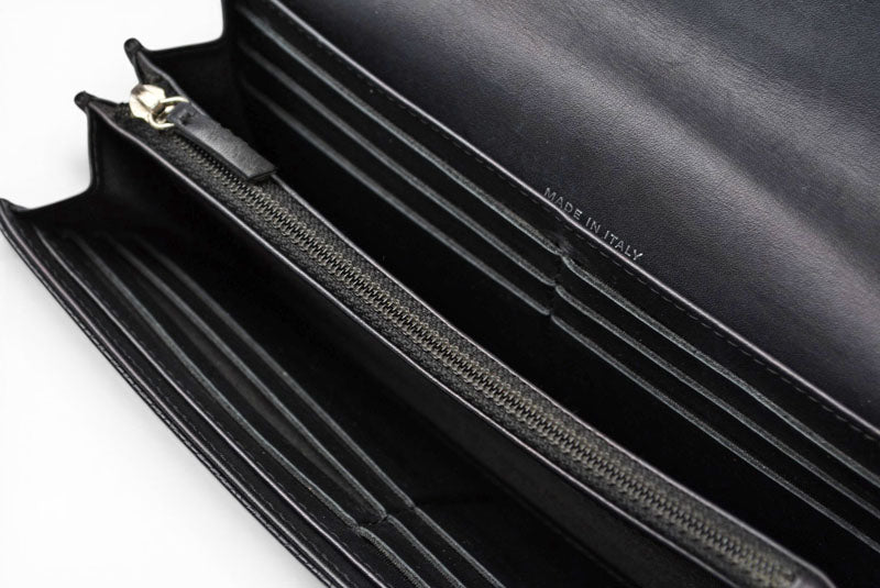 シャネル 長財布 CHANEL A50070 キャビアスキン ブラック ココマーク【中古】