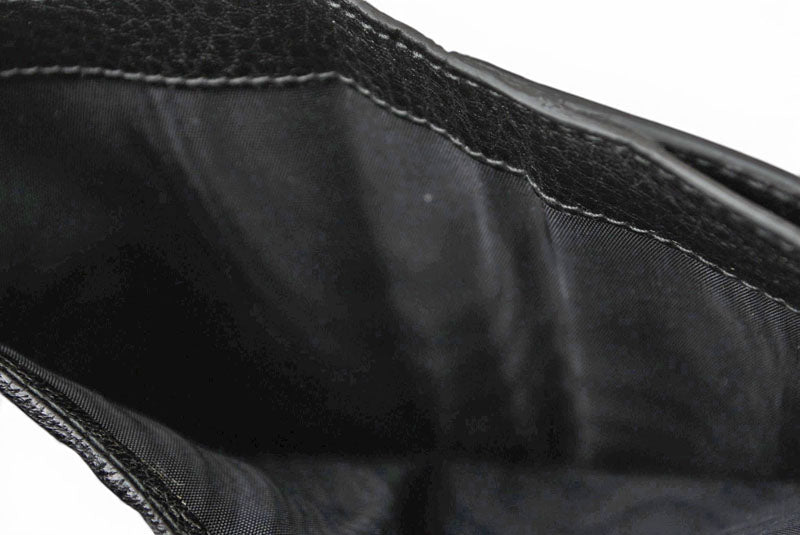 プラダ 財布/三つ折り PRADA 折財布 1M0523 アンティークメタル NERO/ブラック【中古】