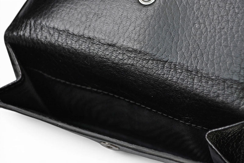 プラダ 財布/三つ折り PRADA 折財布 1M0523 アンティークメタル NERO/ブラック【中古】
