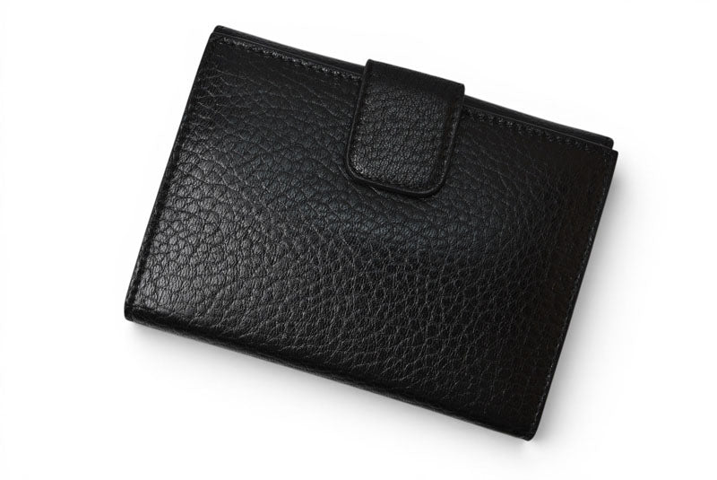 プラダ 財布/三つ折り PRADA 折財布 1M0523 アンティークメタル NERO/ブラック【中古】