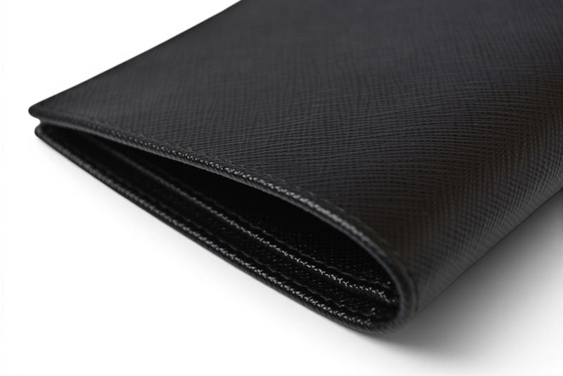 プラダ 未使用 財布/札入れ/カードケース 二つ折り アウトレット メンズ PRADA 折財布 SAFFIANO/レザー ブラック【中古】