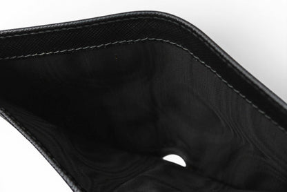 プラダ 未使用 財布/札入れ/カードケース 二つ折り アウトレット メンズ PRADA 折財布 SAFFIANO/レザー ブラック【中古】