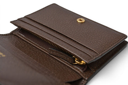 グッチ ミニ財布/二つ折り GUCCI 折財布 GGスプリーム ばなにゃプリント 701009 ベージュ【中古】