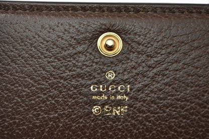 グッチ ミニ財布/二つ折り GUCCI 折財布 GGスプリーム ばなにゃプリント 701009 ベージュ【中古】