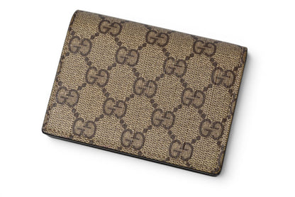 グッチ ミニ財布/二つ折り GUCCI 折財布 GGスプリーム ばなにゃプリント 701009 ベージュ【中古】