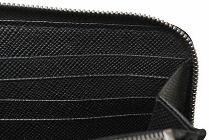 プラダ アウトレット 財布 メンズ PRADA 長財布/ラウンドファスナー SAFFIANO/サフィアノ ブラック 2ML317【中古】