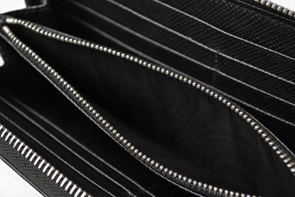 プラダ アウトレット 財布 メンズ PRADA 長財布/ラウンドファスナー SAFFIANO/サフィアノ ブラック 2ML317【中古】
