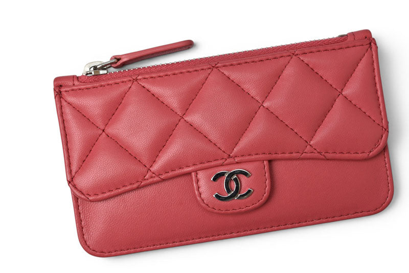 シャネル コインケース/カードケース/フラグメントケース CHANEL ラムスキン ピンク【中古】
